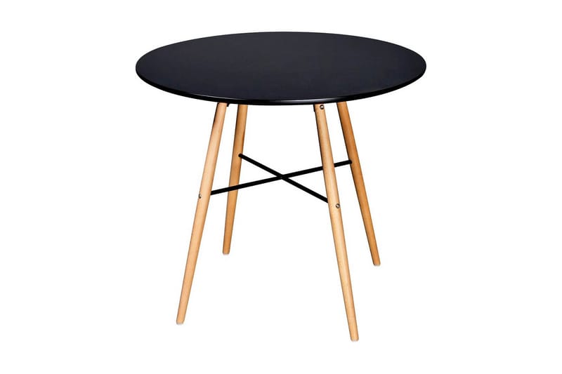 Spisebord Mdf Rundt Sort - Sort - Møbler - Borde - Spisebord og køkkenbord