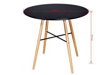Spisebord Mdf Rundt Sort - Sort - Møbler - Borde - Spisebord og køkkenbord