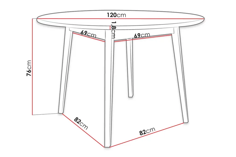 Spisebord - Natur - Møbler - Borde - Spisebord og køkkenbord