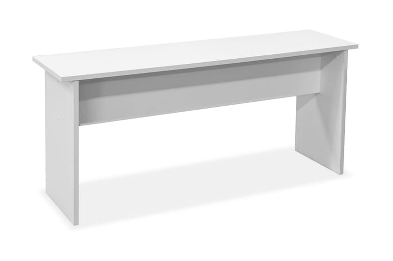 Spisebord Og Bænke 3 Dele Spånplade Hvid - Hvid - Spisebord og køkkenbord