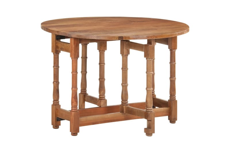 spisebord rundt 110x76 cm massivt mangotræ - Brun - Spisebord og køkkenbord