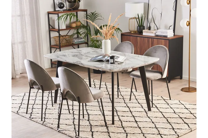 Spisebord sammenklappeligt 160/200 x 90 cm MOSBY - Hvid - Møbler - Borde - Spisebord og køkkenbord