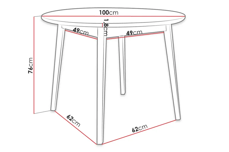 Spisebord - Sort - Møbler - Borde - Spisebord og køkkenbord