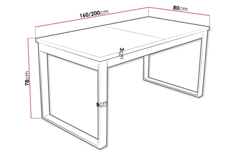 Spisebord - Sort|Eg - Spisebord og køkkenbord