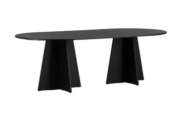 Spisebord Venture Home Bootcut spisebord 230x115x75 cm ovalt Black - Møbler - Borde - Spisebord og køkkenbord