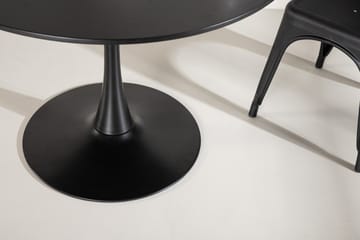 Spisebord Venture Home Glade spisebord 100x74 cm rundt Black - Møbler - Borde - Spisebord og køkkenbord