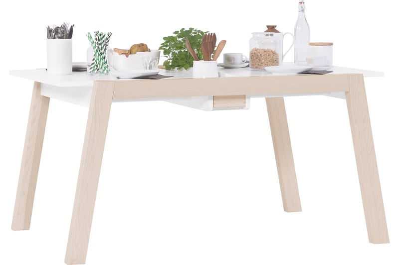 Spot Sammenfoldelig Spisebord Træ/Natur/Hvid - VOX - Møbler - Borde - Spisebord og køkkenbord