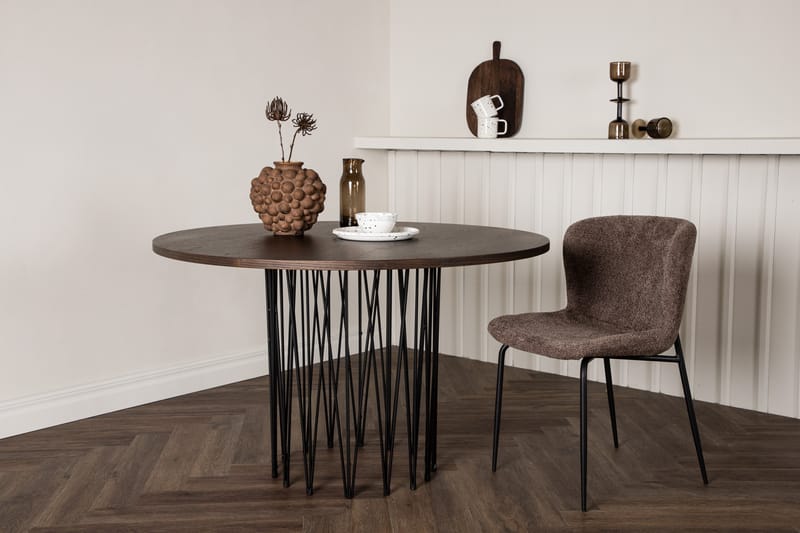 Stonaro Spisebord 120 cm Rundt - Brun - Spisebord og køkkenbord