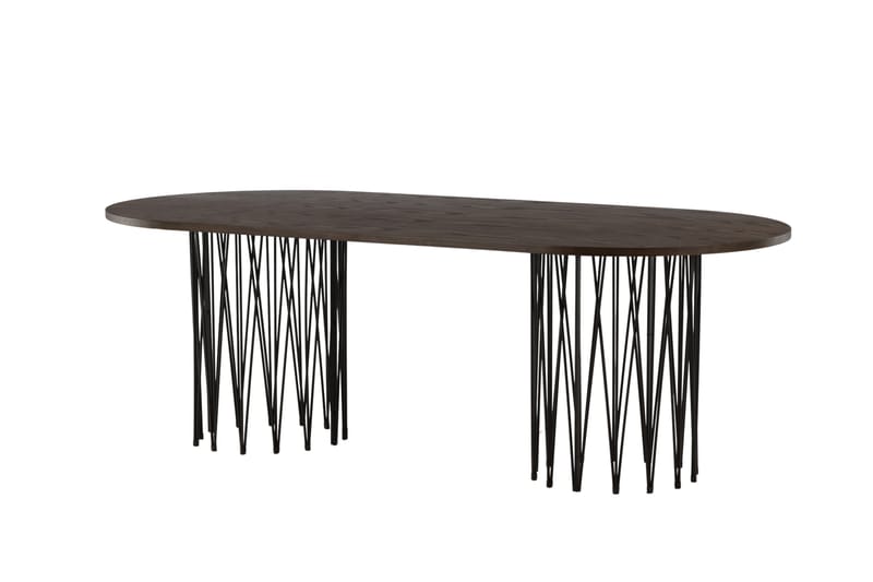Stonaro Spisebord 220x100x74 cm Oval - Brun - Spisebord og køkkenbord