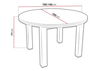 Tabell Udvideligt spisebord 100 cm - Træ / natur - Møbler - Borde - Spisebord og køkkenbord