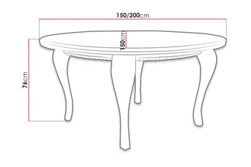 Tabell Udvideligt spisebord 150 cm - Hvid - Møbler - Borde - Spisebord og køkkenbord