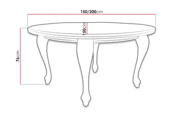 Tabell Udvideligt spisebord 150 cm - Træ / natur - Møbler - Borde - Spisebord og køkkenbord