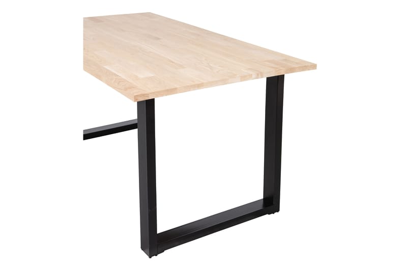 Tablo Spisebord U-formede ben 160 cm Ubehandlet - Eg / sort - Møbler - Borde - Spisebord og køkkenbord