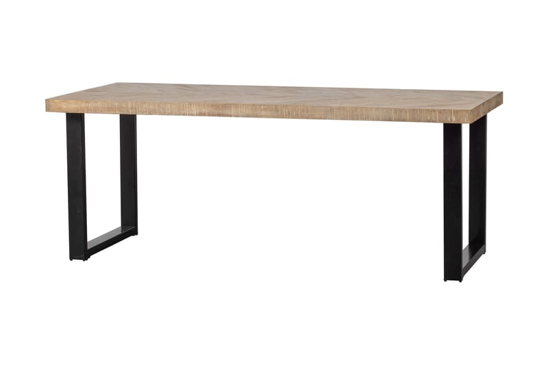 Tablo Spisebord U-formede ben 180 cm - Blonder / Natur / Sort - Spisebord og køkkenbord