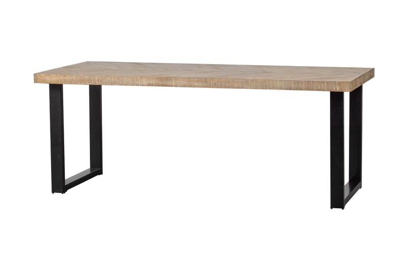 Tablo Spisebord U-formede ben 180 cm - Blonder / Natur / Sort - Møbler - Borde - Spisebord og køkkenbord