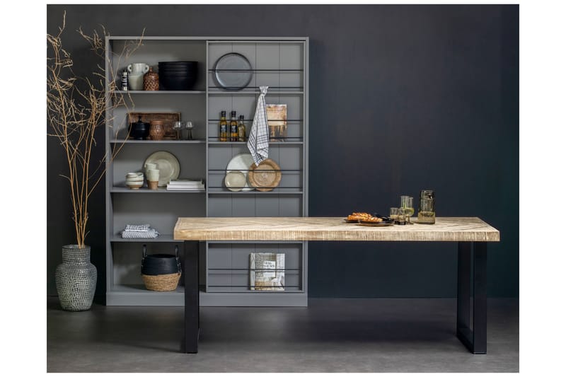 Tablo Spisebord U-formede ben 180 cm - Blonder / Natur / Sort - Møbler - Borde - Spisebord og køkkenbord