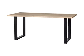Tablo Spisebord U-formede ben 180 cm - Eg / sort - Møbler - Borde - Spisebord og køkkenbord