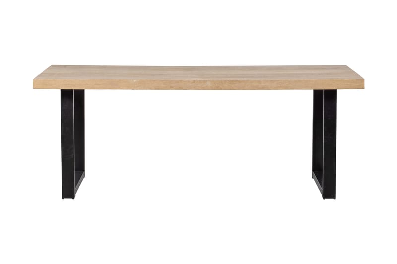 Tablo Spisebord U-formede ben 180 cm - Natur / sort - Møbler - Borde - Spisebord og køkkenbord