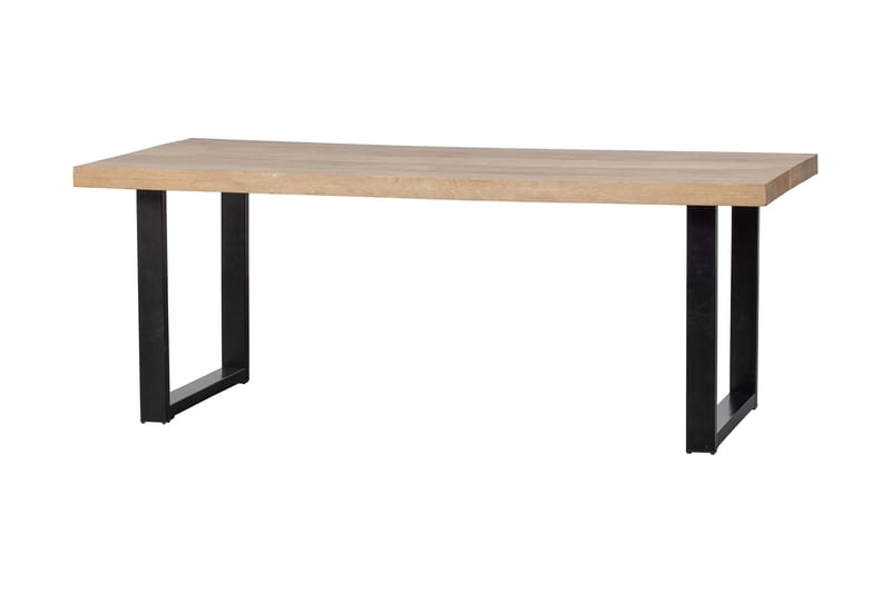 Tablo Spisebord U-formede ben 180 cm - Natur / sort - Møbler - Borde - Spisebord og køkkenbord