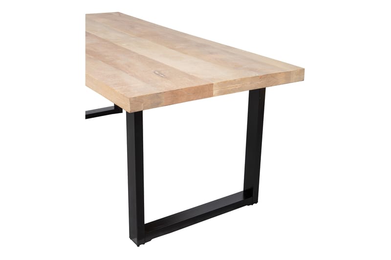 Tablo Spisebord U-formede ben 180 cm - Natur / sort - Møbler - Borde - Spisebord og køkkenbord