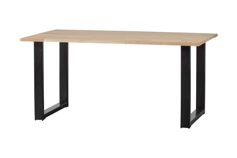 Tablo Spisebord U-formede ben 180 cm Ubehandlet - Eg / sort - Møbler - Borde - Spisebord og køkkenbord