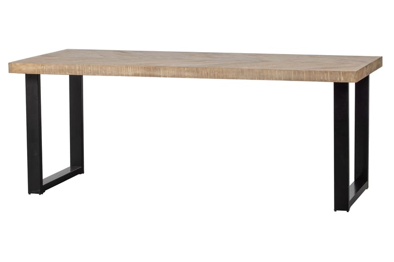Tablo Spisebord U-formede ben 200 cm - Blonder / Natur / Sort - Møbler - Borde - Spisebord og køkkenbord