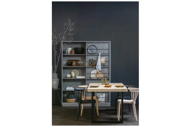 Tablo Spisebord U-formede ben 200 cm - Blonder / Natur / Sort - Møbler - Borde - Spisebord og køkkenbord