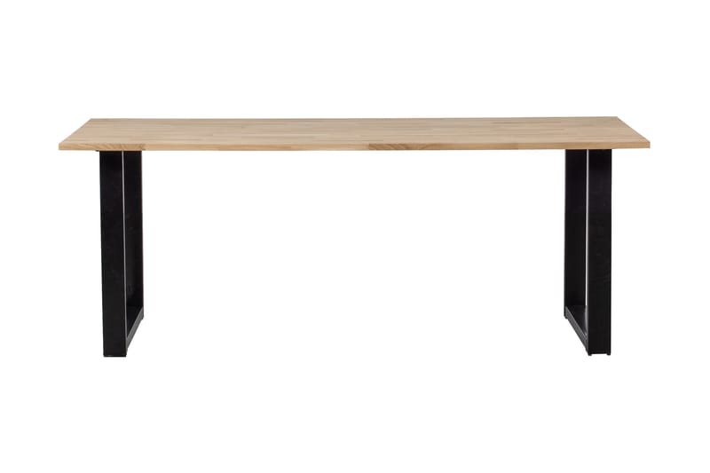 Tablo Spisebord U-formede ben 200 cm - Eg / sort - Møbler - Borde - Spisebord og køkkenbord