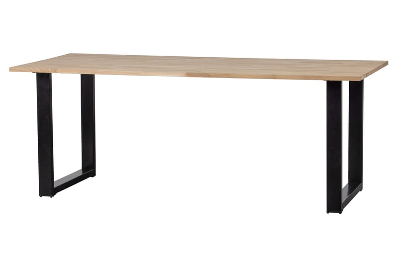 Tablo Spisebord U-formede ben 200 cm - Eg / sort - Møbler - Borde - Spisebord og køkkenbord