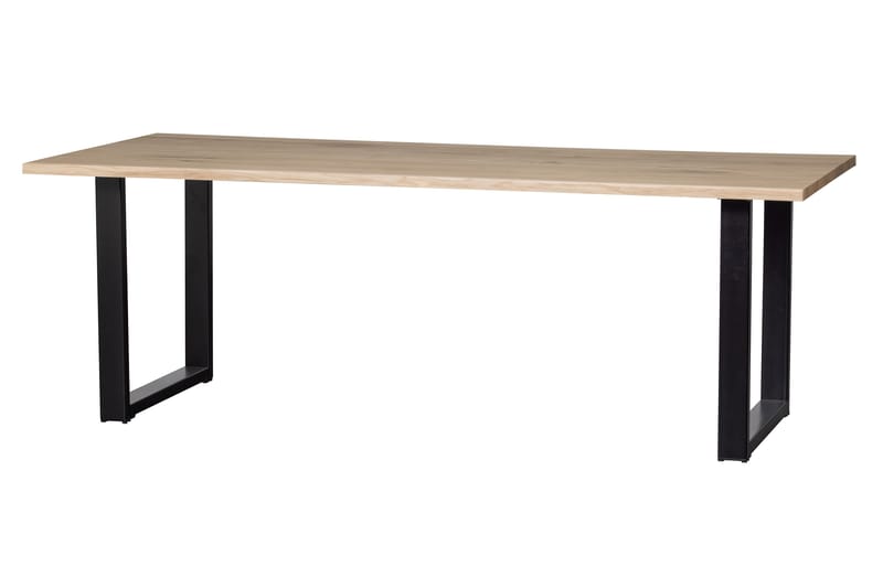 Tablo Spisebord U-formede ben 220 cm - Eg / sort - Møbler - Borde - Spisebord og køkkenbord