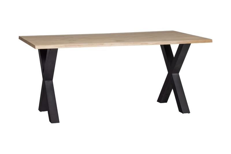 Tablo Spisebord X-formede ben 180 cm - Eg / sort - Møbler - Borde - Spisebord og køkkenbord
