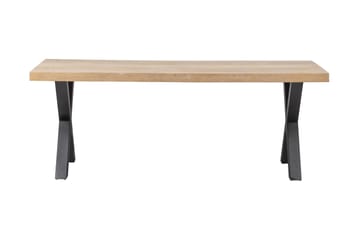 Tablo Spisebord X-formede ben 180 cm - Natur / sort - Møbler - Borde - Spisebord og køkkenbord
