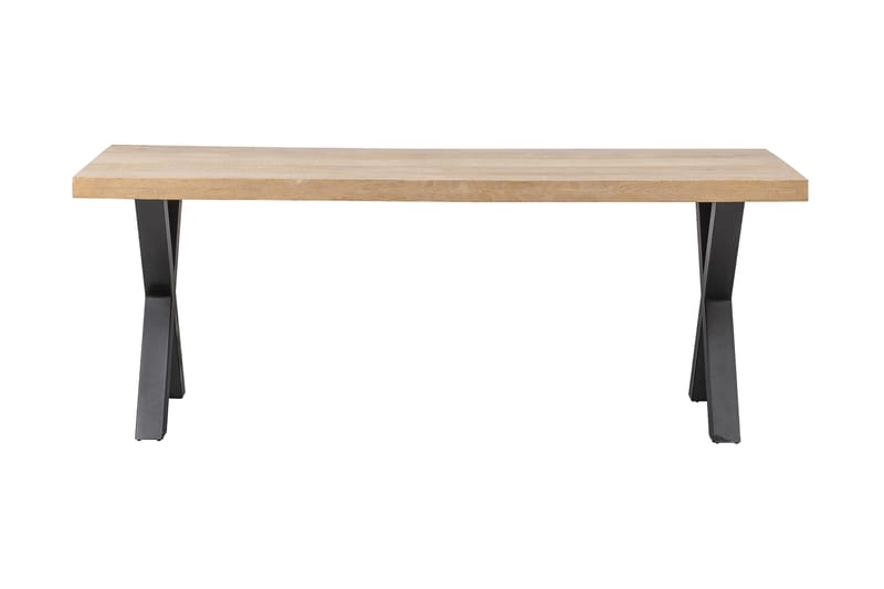 Tablo Spisebord X-formede ben 180 cm - Natur / sort - Møbler - Borde - Spisebord og køkkenbord
