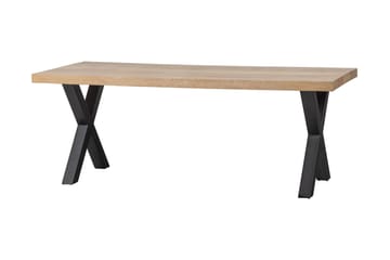 Tablo Spisebord X-formede ben 180 cm - Natur / sort - Møbler - Borde - Spisebord og køkkenbord