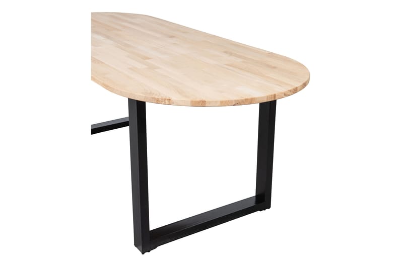 Tablo Spisebord X-formede ben 220 cm Oval - Eg / sort - Møbler - Borde - Spisebord og køkkenbord