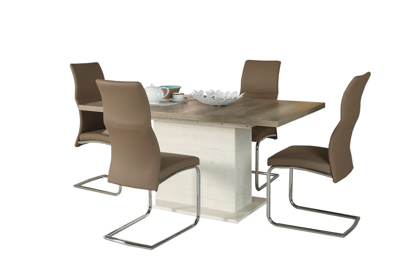 Talebi Spisebord 90 cm - Brun / hvid - Møbler - Borde - Spisebord og køkkenbord