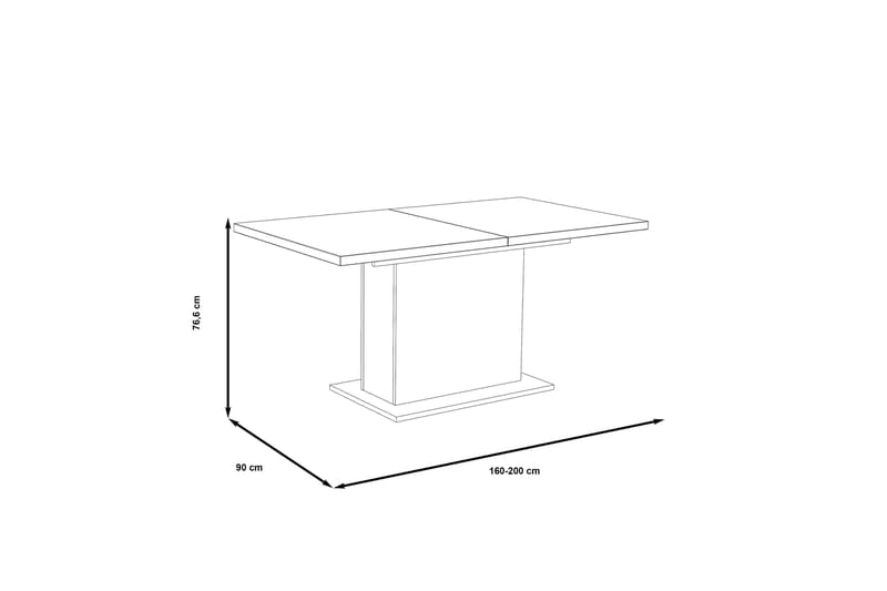 Talebi Spisebord 90 cm - Brun / hvid - Møbler - Borde - Spisebord og køkkenbord