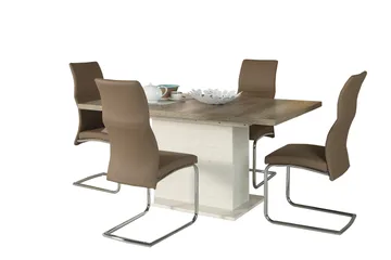 Talebi Spisebord 90 cm - Brun / hvid - Møbler - Borde - Spisebord og køkkenbord