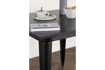 Tempe Lille Kvadratisk Spisebord 80 cm med Metaludseende - Sort - Møbler - Borde - Spisebord og køkkenbord