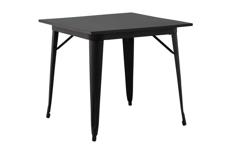 Tempe Lille Kvadratisk Spisebord 80 cm med Metaludseende - Sort - Møbler - Borde - Spisebord og køkkenbord