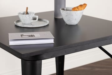 Tempe Lille Kvadratisk Spisebord 80 cm med Metaludseende - Sort - Møbler - Borde - Spisebord og køkkenbord