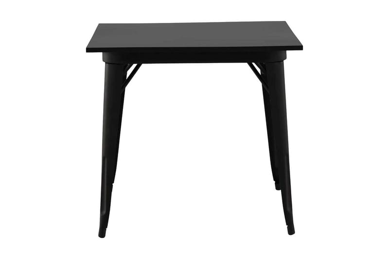 Tempe Lille Kvadratisk Spisebord 80 cm med Metaludseende, Sort