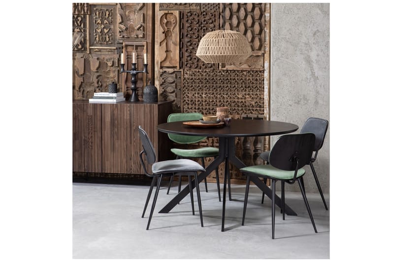 Tero Spisebord 120 cm Rund - Sort - Møbler - Borde - Spisebord og køkkenbord