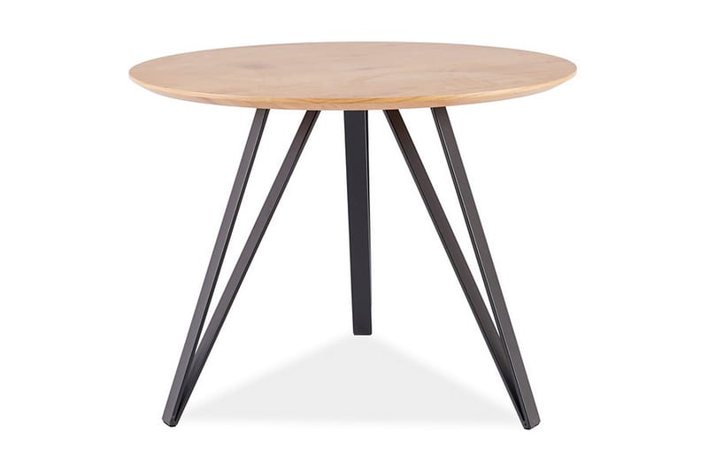 Thaleia Spisebord 100 cm Rundt - Eg/Mat sort - Møbler - Borde - Spisebord og køkkenbord