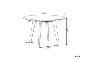 Trayson Spisebord 110 cm - Grå - Møbler - Borde - Spisebord og køkkenbord