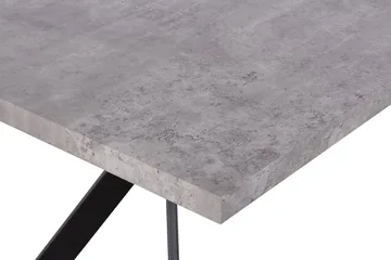 Trimboli Rektangulært Spisebord 160 cm i Træ og Metal med Betonudseende - Grå - Møbler - Borde - Spisebord og køkkenbord