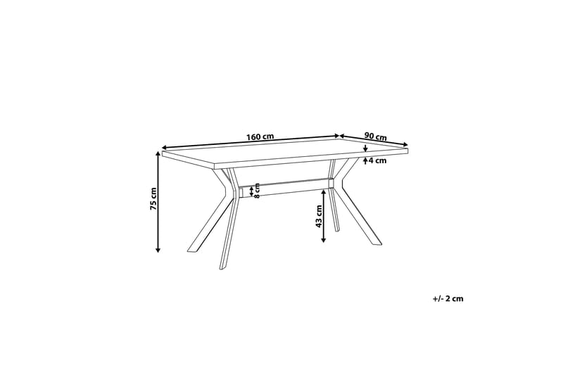 Trimboli Spisebord 160x90 cm - Grå - Spisebord og køkkenbord