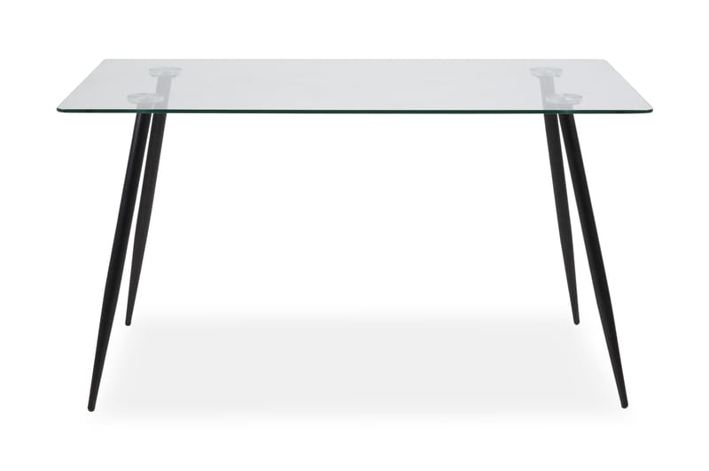 Tyrone Spisebord 140 cm - Glas/Sort - Spisebord og køkkenbord