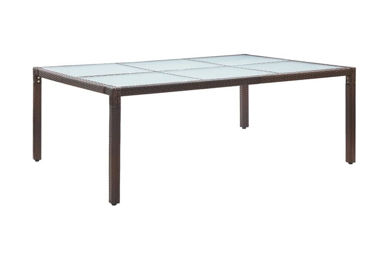 Udendørs Spisebord 200x150x74 cm Polyrattan Brun - Møbler - Borde - Spisebord og køkkenbord