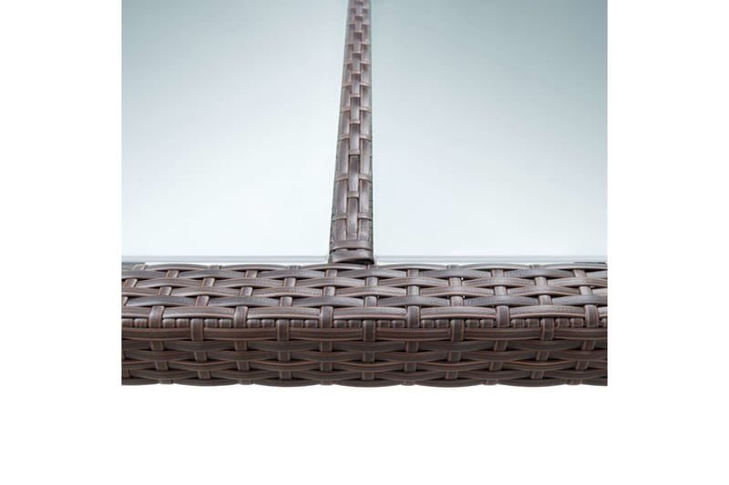 Udendørs Spisebord 200x150x74 cm Polyrattan Brun - Møbler - Borde - Spisebord og køkkenbord